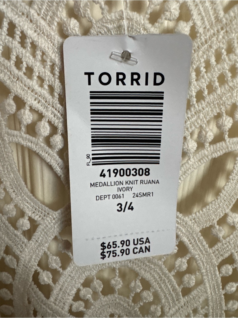 Torrid Medallion Knit Ruana - Picture 6 of 6